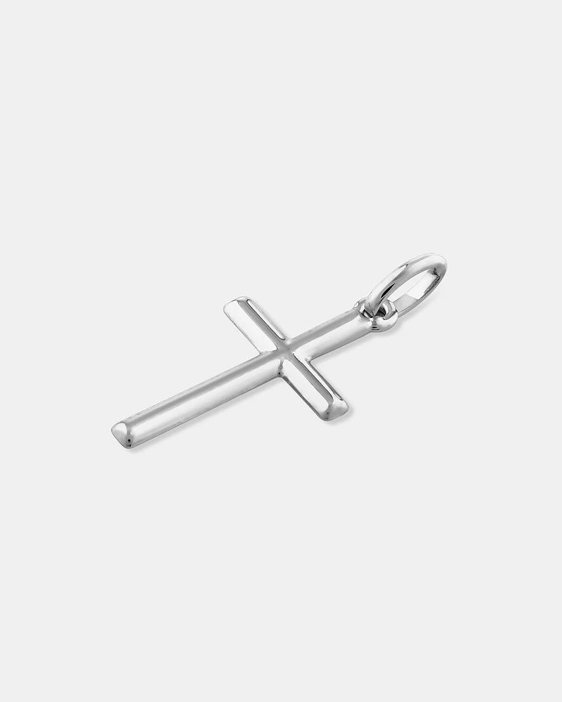Cross Pendant in 10kt White Gold