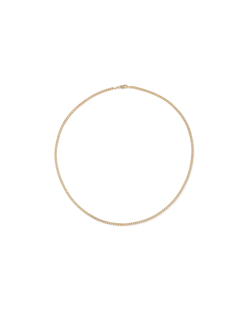 Chaîne Forçat Semi-Solide Facettée en Or Jaune 10 ct, 50 cm (20 po), 2,95 mm de Largeur