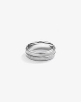 8mm Patterned Wedding Band Tungsten
