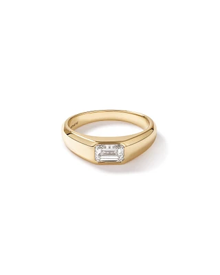 Solitaire Ring with 1.00TW  Laboratory-Grown Diamond in 14kt Yellow Gold