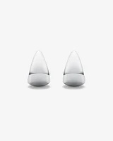 Polished Half Hoop Stud Earrings in Sterling Silver