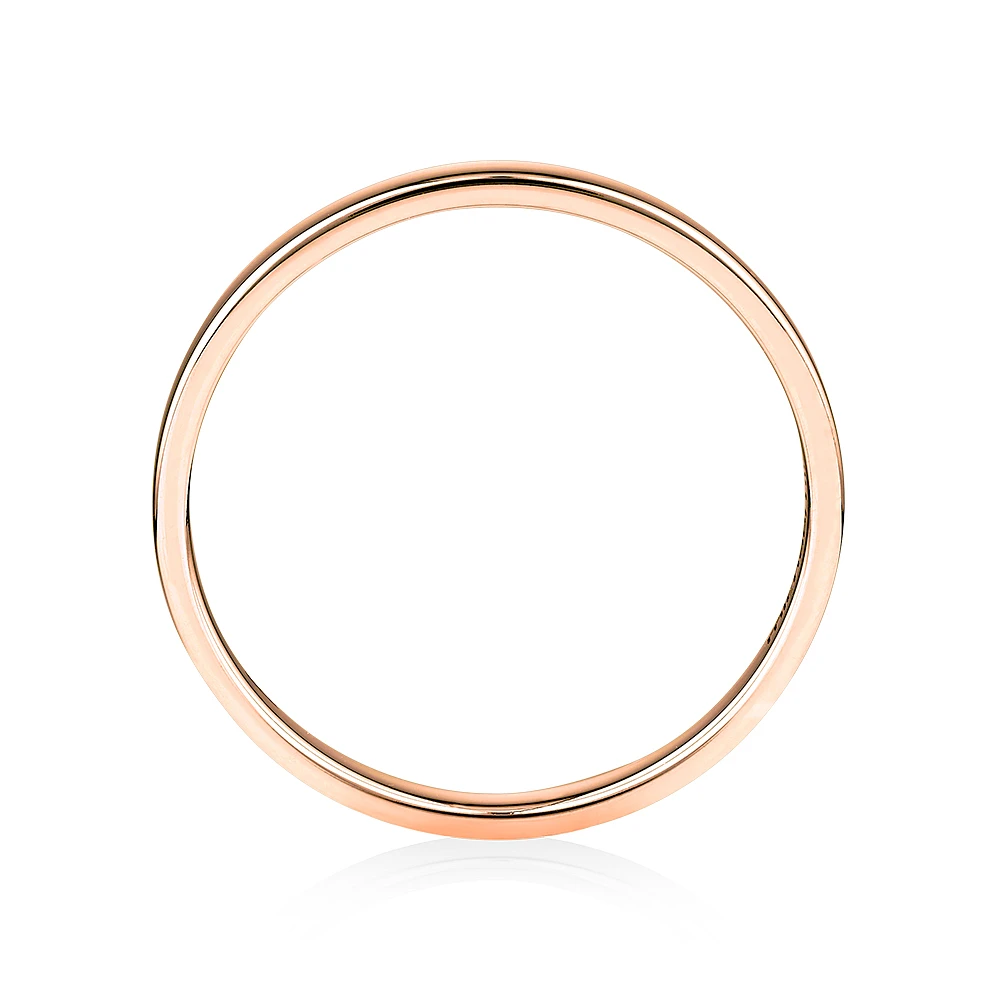 2mm Lite Half Round Wedding Band in 10kt Yellow Gold