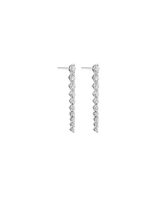 Drop Earrings with 1.00 Carat TW of Diamonds in 18kt White Gold