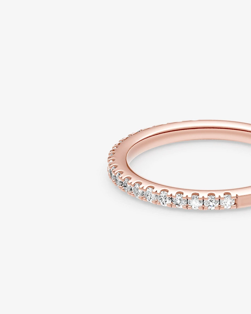 Wedding Band with Carat TW of Diamonds in 14kt White Gold