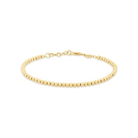 19cm (7.5") 2.5mm-3mm Width Bead Bracelet in 10kt Yellow Gold