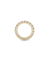 3.00 Carat TW Round Brilliant Laboratory-Grown Diamond Eternity Ring in 14kt Yellow Gold