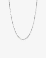 50cm (20") 4.6mm Width Oval Belcher Chain Necklace in Sterling Silver