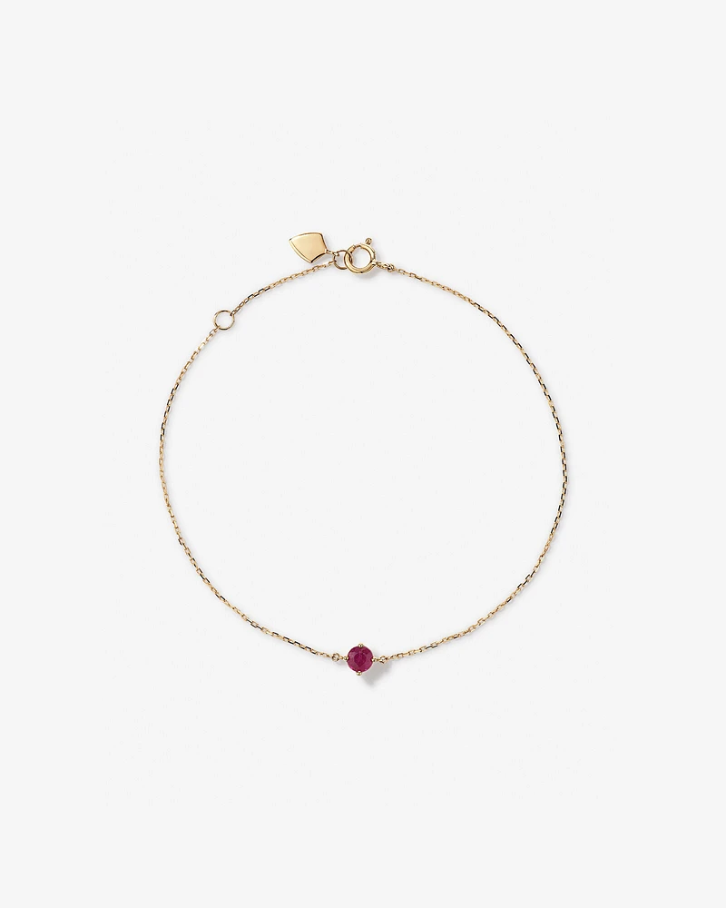 Bracelet with Ruby in 10kt Yellow Gold
