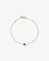 Bracelet with Ruby in 10kt Yellow Gold