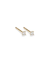 0.10 Carat TW Diamond Mini Solitaire Stud Earrings in 10kt White Gold