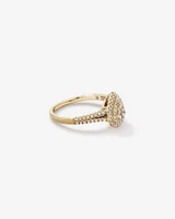 0.30 Carat TW Pear Cluster Halo Diamond Ring in 10kt White Gold