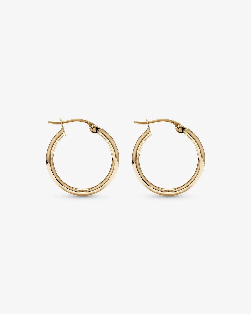 18mm Hoop Earrings in 10kt Yellow Gold