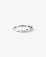 0.60 Carat TW Claw Set Round Brilliant Laboratory-Grown Diamond Wedding Ring in 14kt White Gold