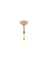Cluster Ring with 0.62 Carat TW of Diamonds in 14kt Yellow Gold