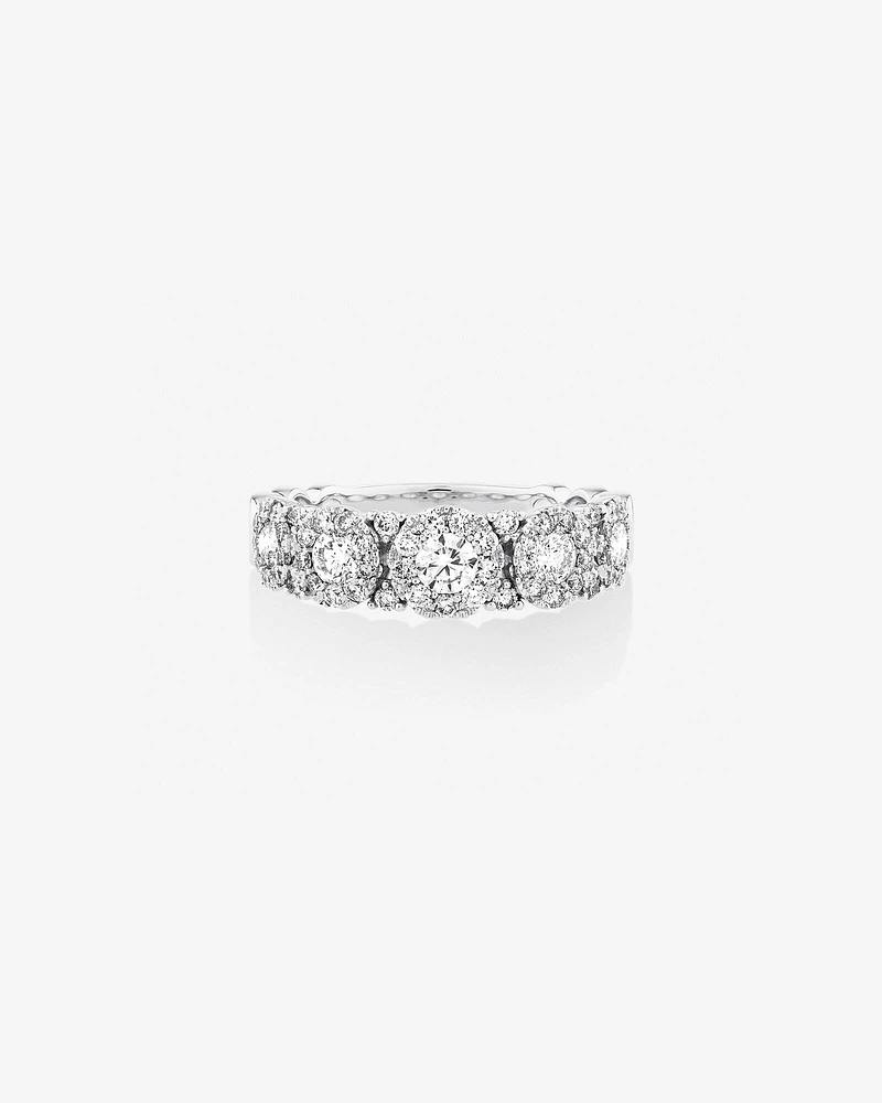 Bubble Ring with 1.00 Carat TW Diamonds in 10kt White Gold