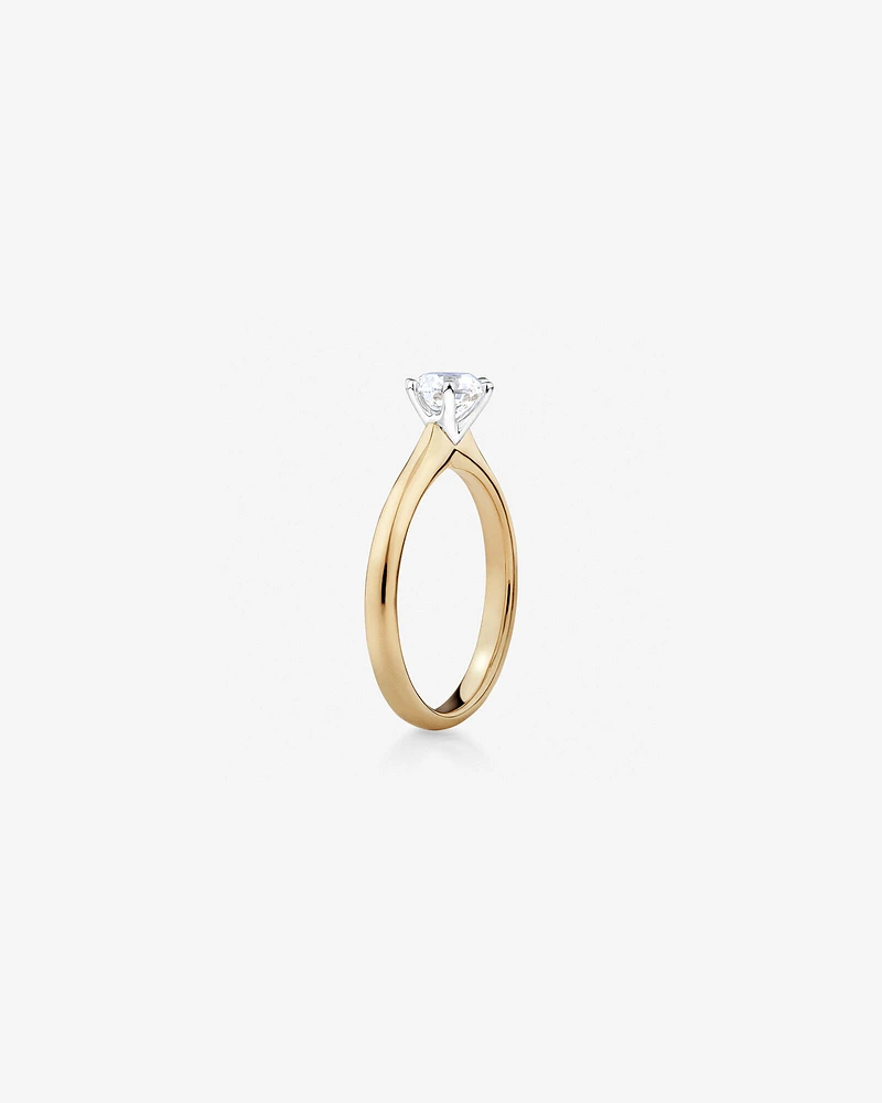 Certified Solitaire Engagement Ring with a 3/4 Carat TW Diamond in 18kt White Gold