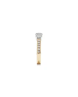 1.50 Carat TW Three Stone Round Brilliant Diamond Engagement Ring in 14kt Yellow and White Gold