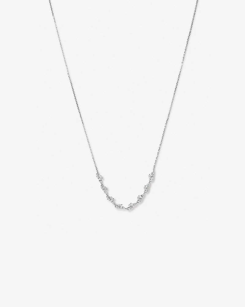 Cubic Zirconia Vine Necklace in Sterling Silver
