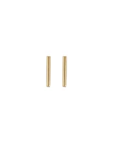 8mm Narrow Bar Stud Earrings in 10kt Yellow Gold