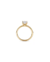 Carat TW Oval Laboratory-Grown Diamond Solitaire Engagement Ring in 14kt White Gold