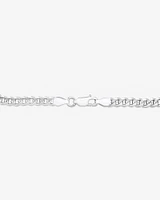 19cm (7”) 4.3mm Width Curb Bracelet in Sterling Silver