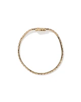 0.68 Carat TW Diamond and Created Emerald Tennis Bracelet in 10kt Yellow Gold