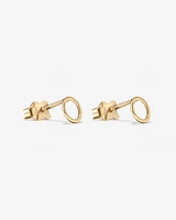 5mm Circle Stud Earrings in 10kt Yellow Gold
