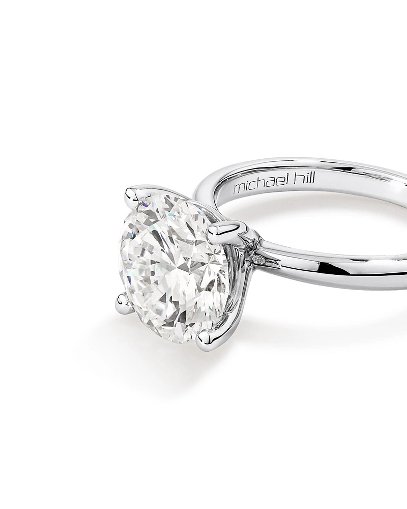 Carat TW Round Brilliant Laboratory-Grown Diamond Solitaire Engagement Ring in Platinum
