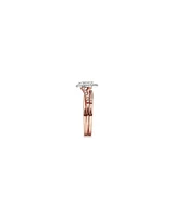Bridal Set with 0.38 Carat TW of Diamonds in 14kt Rose and White Gold