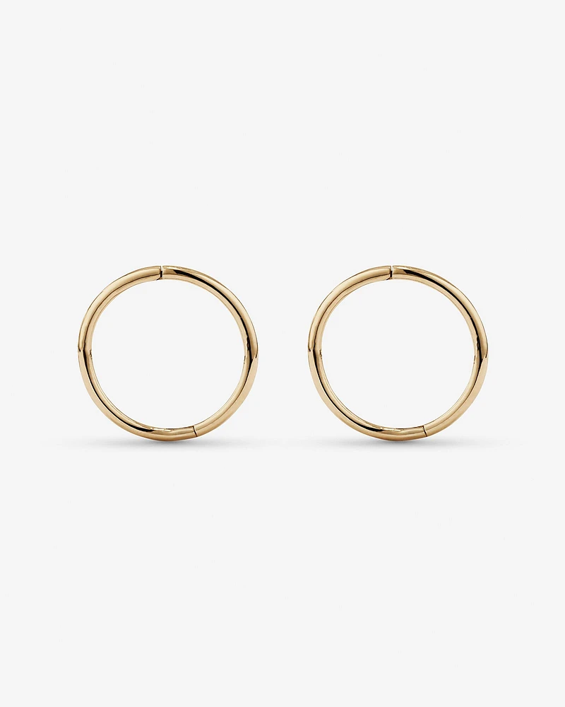 12mm Sleeper Earrings in 10kt White Gold
