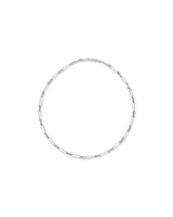 50cm (20") 3.5mm Width Paperclip 3 and 1 Alternating Chain Necklace in Sterling Silver