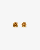 Citrine Birthstone Studs in 10kt Yellow Gold