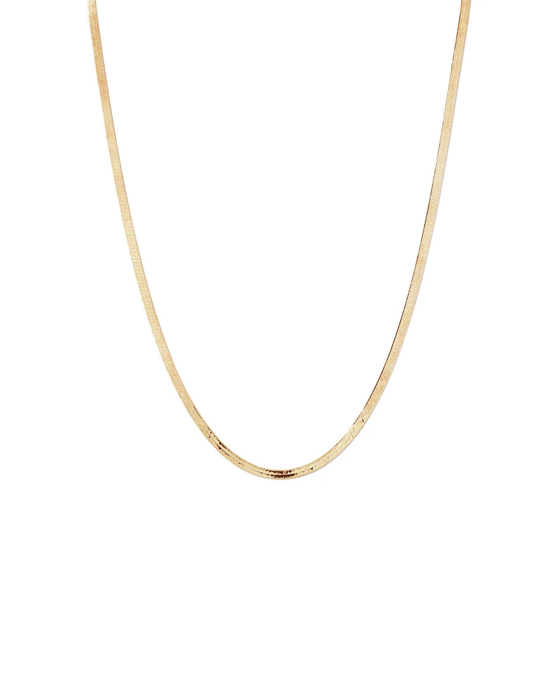 50cm (20") 3.5mm Width Herringbone Necklace in 10kt Yellow Gold