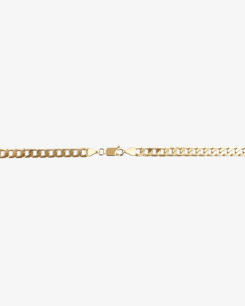 55cm (22") 4.5mm-5mm Width Curb Chain in 10kt Yellow Gold