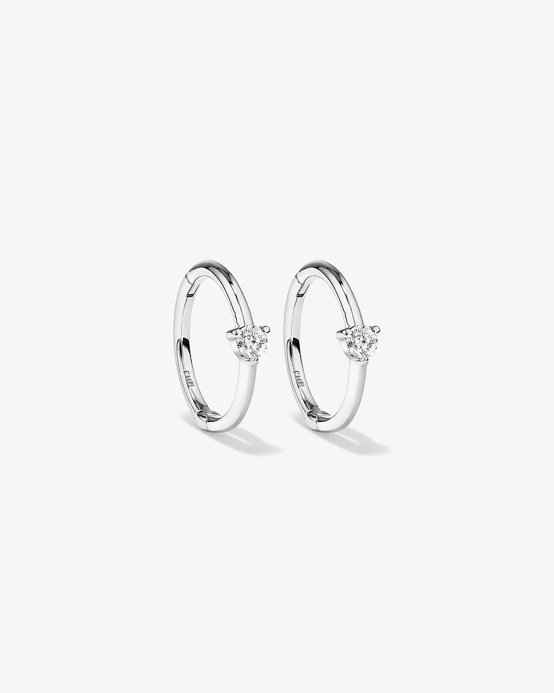 Diamond Accent Sleeper Earrings in 10kt White Gold