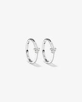 Diamond Accent Sleeper Earrings in 10kt White Gold