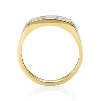 Men's Ring with a Diamond in 10kt Yellow Gold