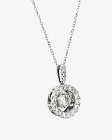 Carat TW Diamond Halo Everlight Pendant in 10kt White Gold