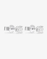 Certified 1.00 Carat TW Diamond Solitaire Stud Earrings in 18kt White Gold