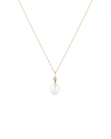 Pendant with Cultured Freshwater Baroque Pearl in 10kt Yellow Gold
