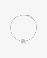 Cubic Zirconia Butterfly Bracelet in Sterling Silver