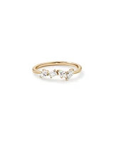 0.40 Carat TW Fancy Cut Laboratory-Grown Diamond Four Stone Ring in 10kt Yellow Gold