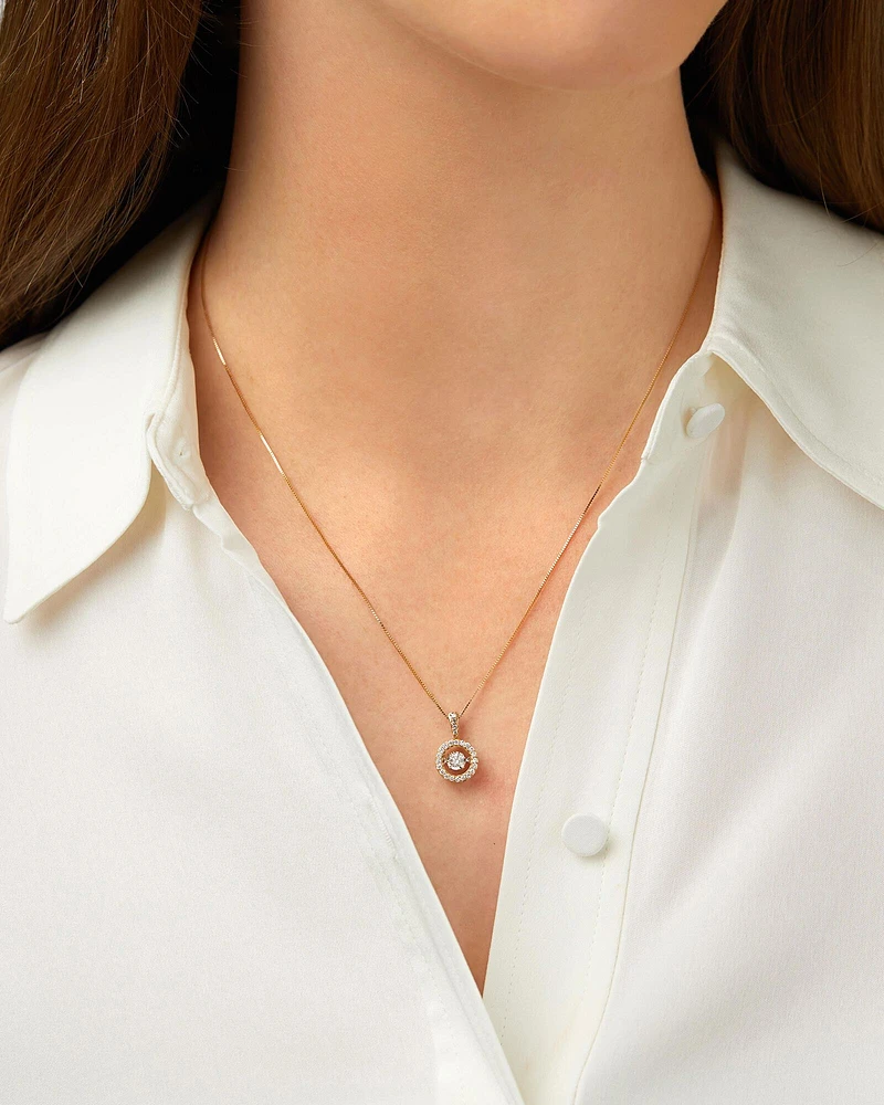 Everlight Pendant with 0.33 Carat TW of Diamonds in 10kt White Gold