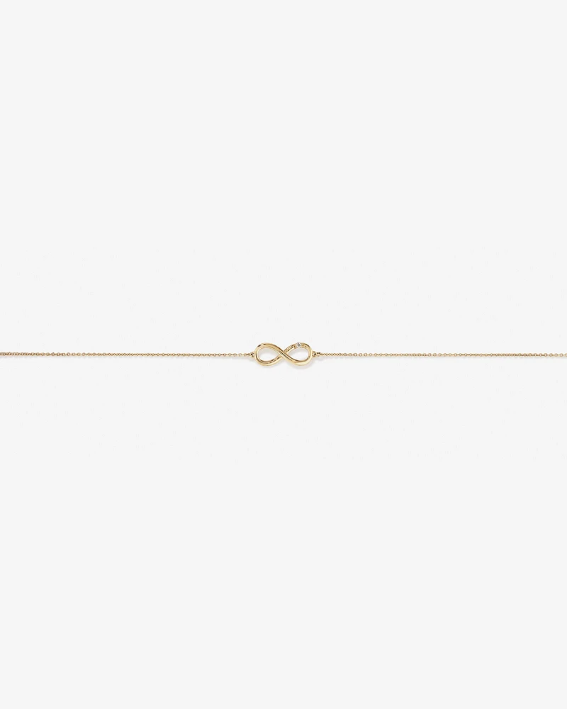 Diamond Accent Infinity Bracelet in 10kt Yellow Gold