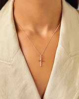 Cross Pendant in 10kt White Gold