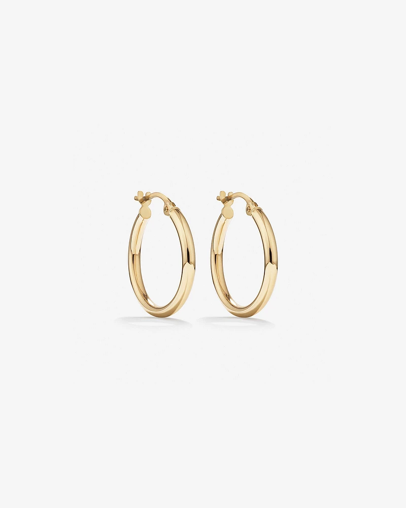 18mm Hoop Earrings in 10kt Yellow Gold