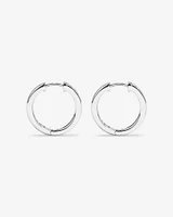 Boucles D'Oreilles Huggies Créoles De 20 Mm Avec Zircon Cubique En Argent Sterling