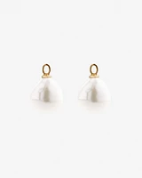 Drop Earrings with Cultured Freshwater Baroque Pearls in 10kt Yellow Gold