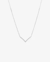 Chevron Necklace with 0.05 Carat TW Diamonds in Sterling Silver