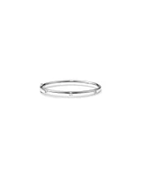 0.45 Carat TW Laboratory-Grown Oval Diamond Bangle in Sterling Silver
